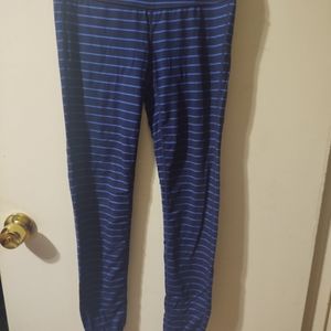 Athleta blue stripe leggings